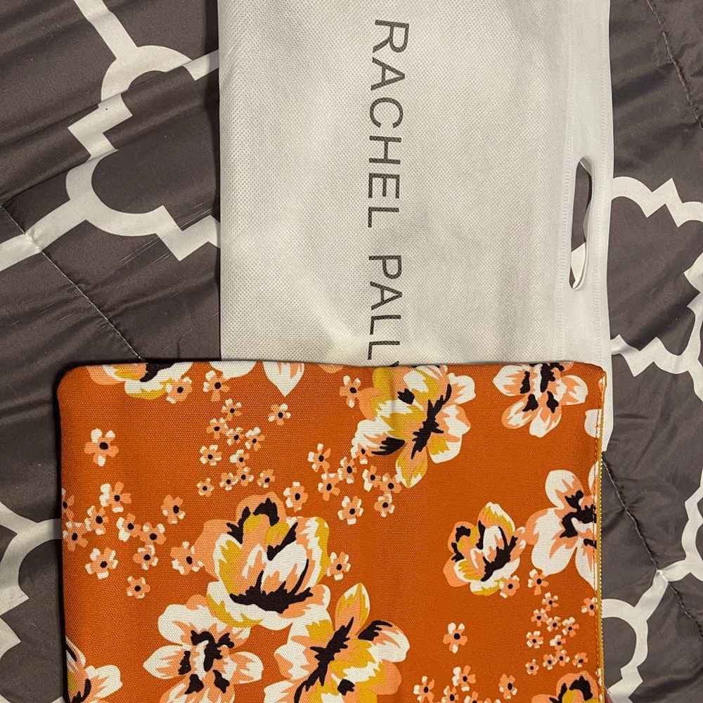 Rachel Pally Orange Flower Clutch